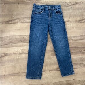 GUESS Dark Blue High-Rise Straight Jeans